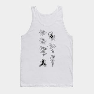 Oregon Forest Spring - Black Outline Tank Top